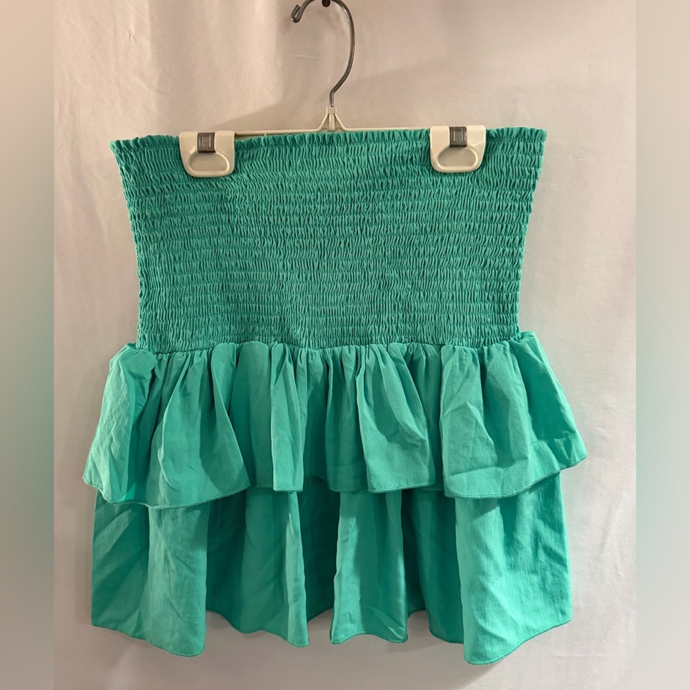 ADORABLE LIGHT GREEN LADIES LARGE NEO NOIR RUFFLE SKIRT